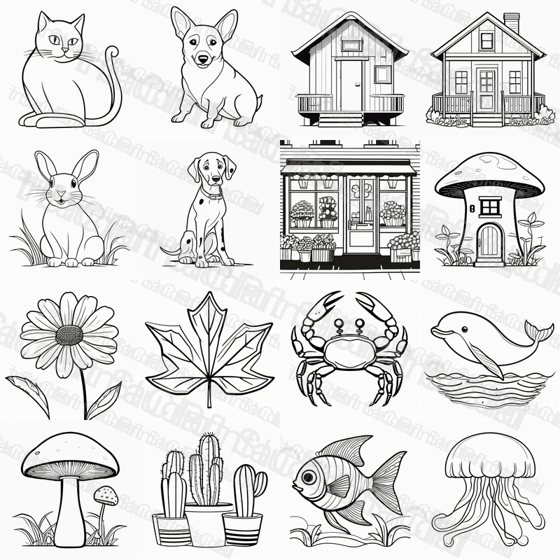 Bold & Easy Coloring Pages MEGA Bundle (35 Pages)