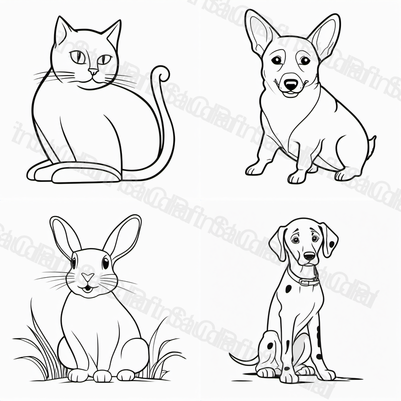 Bold & Easy Animals Coloring Pages for Kids