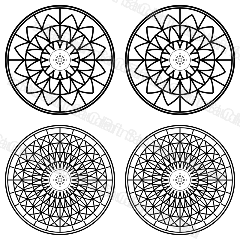 Mandala Geometric Coloring Pages (Beginner)